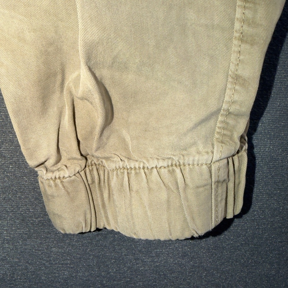 Aerie Women Tan Khaki Cargo Jogger Pants Size S 100% Lyocell Elastic Waist Cuff - Picture 9 of 12